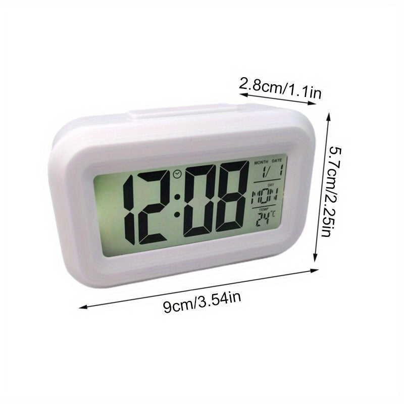 SmartAlarm Clock – Compact LCD Réveil avec Son et Température