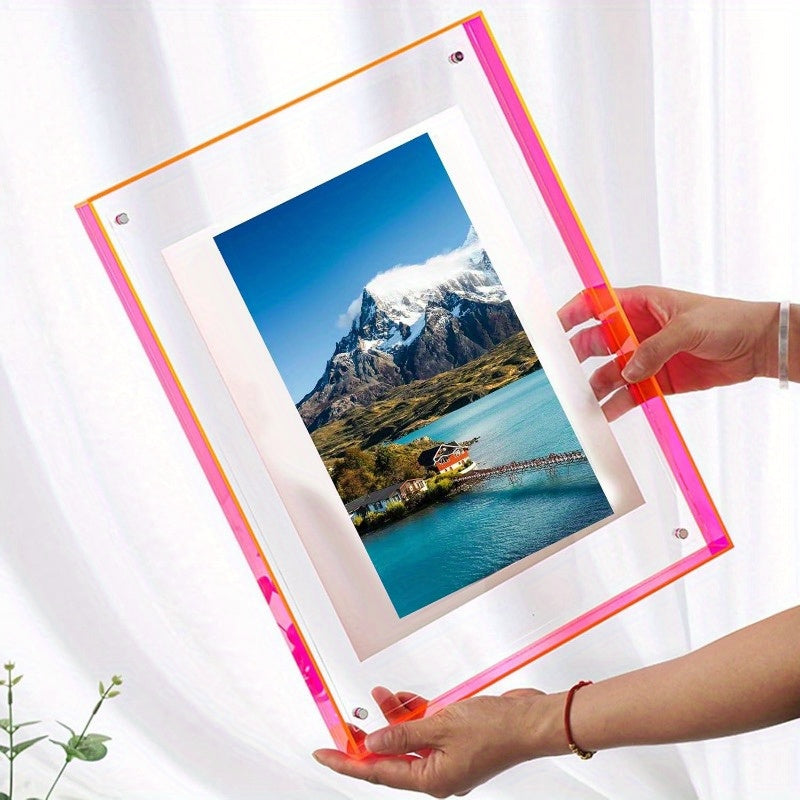 AcrylicFrame – Cadre Photo Vertical Moderne pour Table et Mur