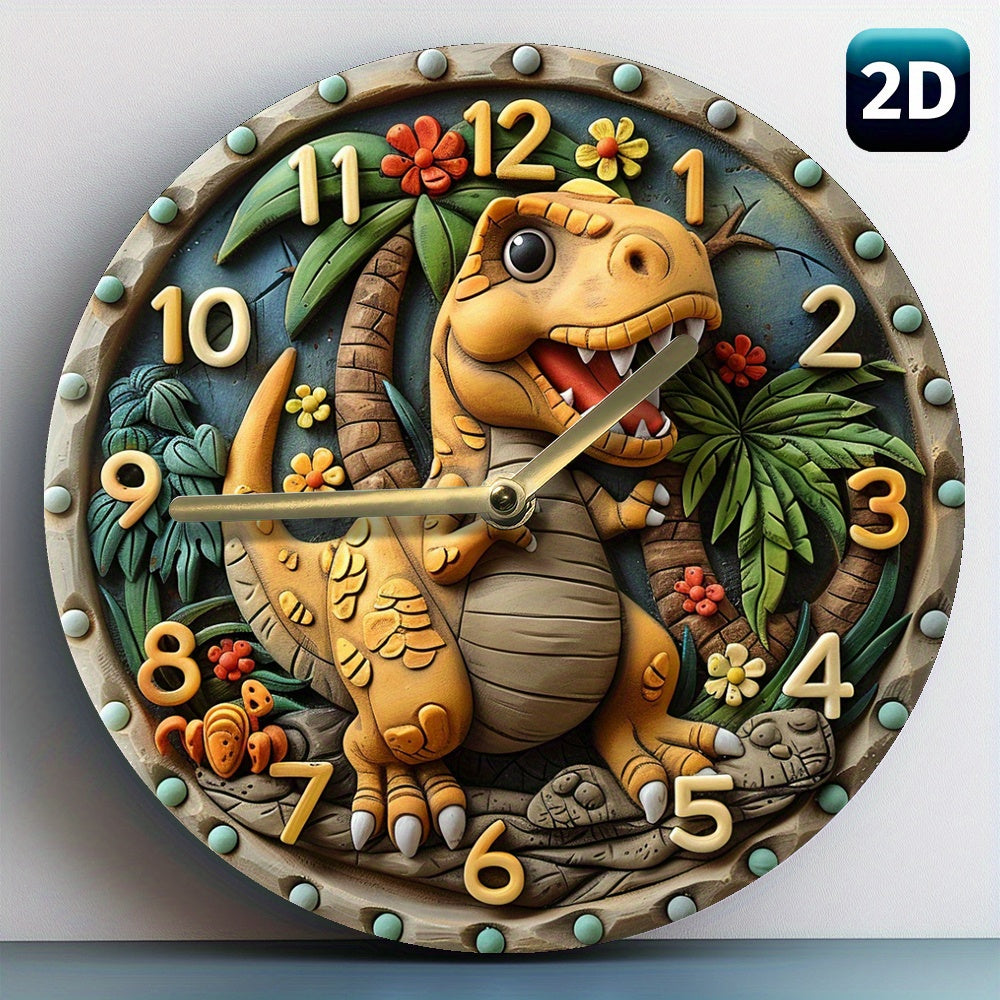 DinoTime Horloge – Décoration Murale Dinosaure Ludique