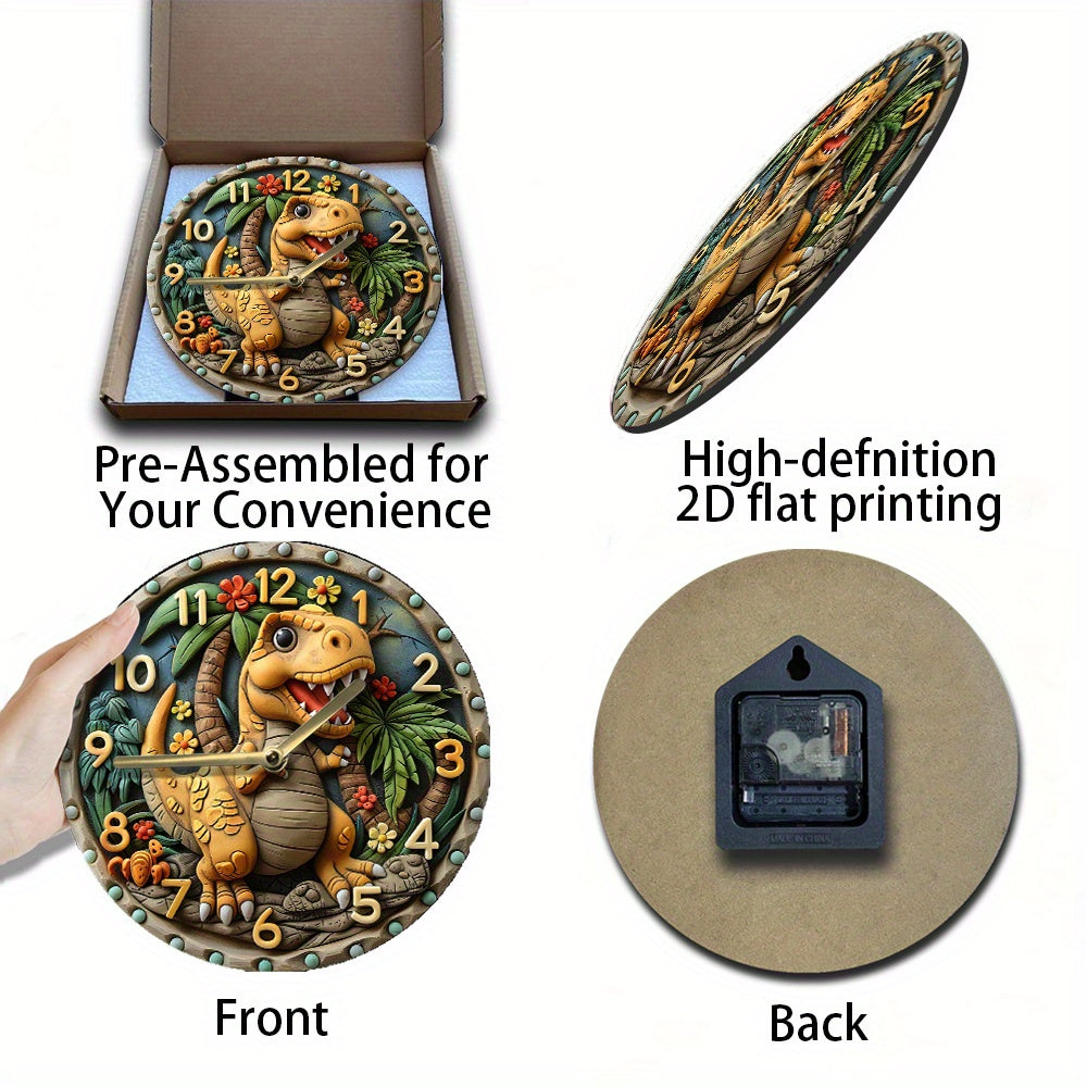 DinoTime Horloge – Décoration Murale Dinosaure Ludique