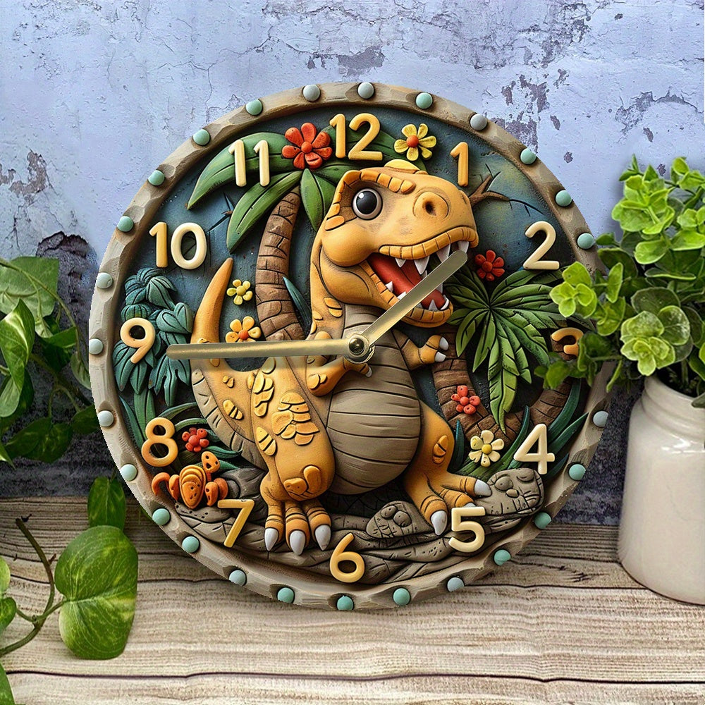 DinoTime Horloge – Décoration Murale Dinosaure Ludique