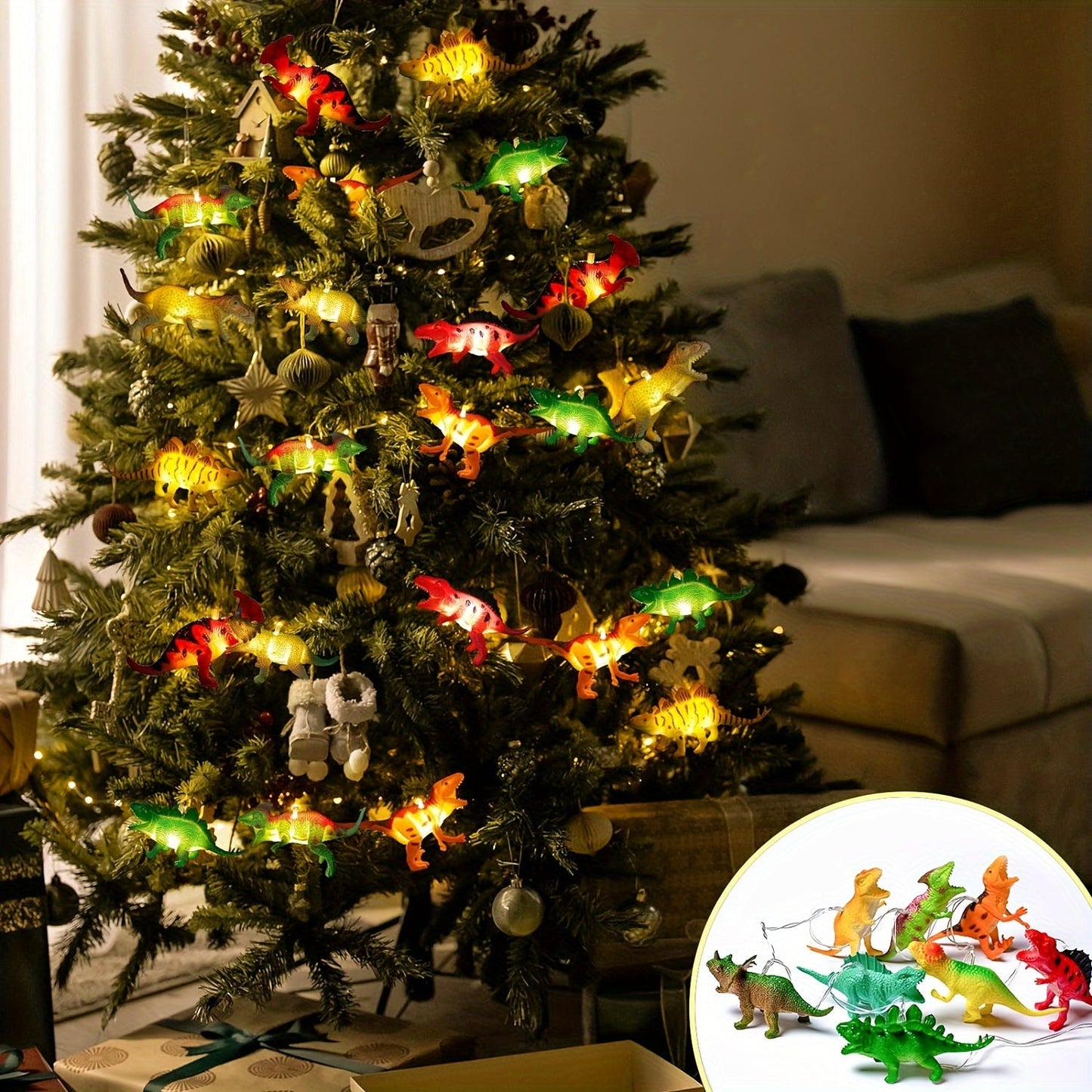 DinoGlow – Guirlande d'éclairage LED avec design de dinosaure