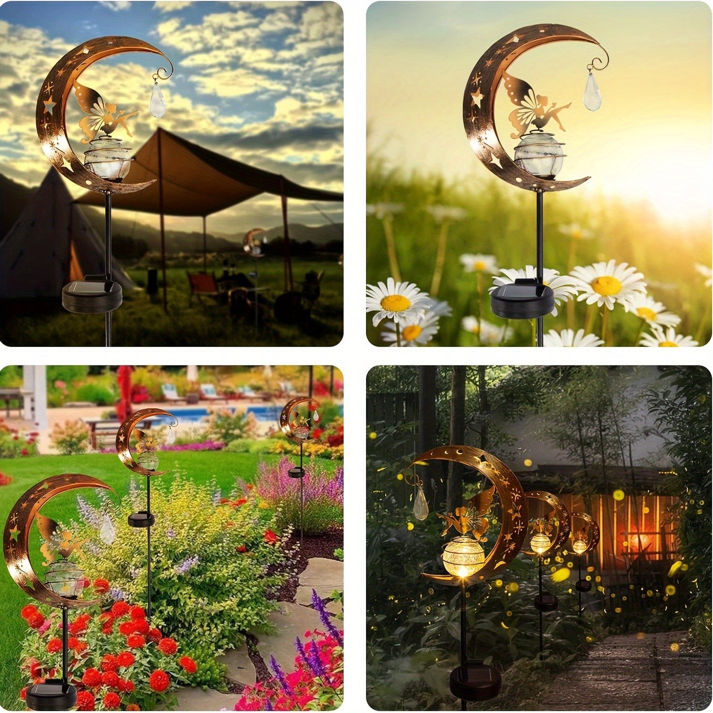 MoonGlow – Lampe de jardin magique avec Soleil et Lune