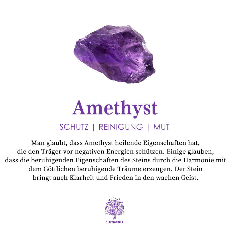 Anneau minimaliste élégant en améthyste et zircon - Nova