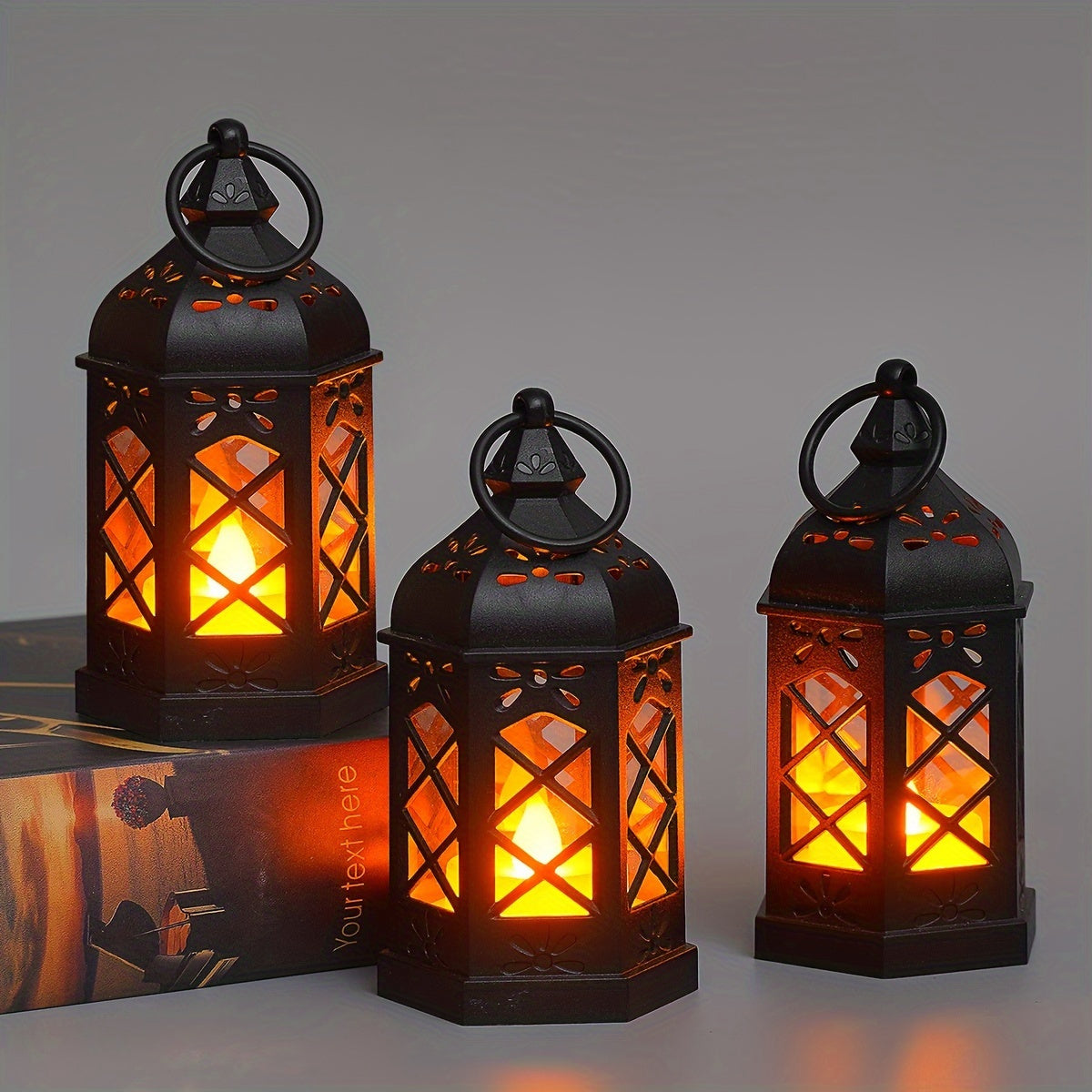 LuxeGlow Lanternes – Ensemble LED Rustique pour Éclairage de Fête