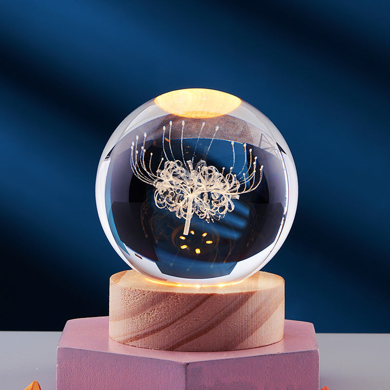 Lampe de Nuit en Cristal 3D - Lampe de Nuit en Cristal avec Effet 3D Magique