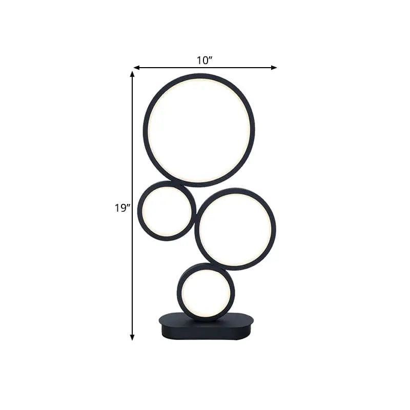 Lumière Épurée - Lampe de Table Moderne Empilée avec Socle Circulaire