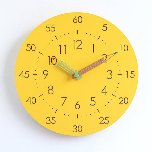 Horloge murale pour enfants analogique et silencieuse