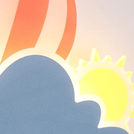 Floroux LED Applique Murale | Design Créatif de Montgolfière & de Nuage | Pour Chambre d'Enfant | Lumière Blanc Chaud & Blanche
