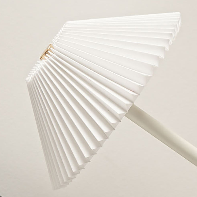 Floroux Skandi LED Table Lamp | Rechargeable | Pleated Fabric Shade | Wireless | Ambient Light | Nightstand Lamp