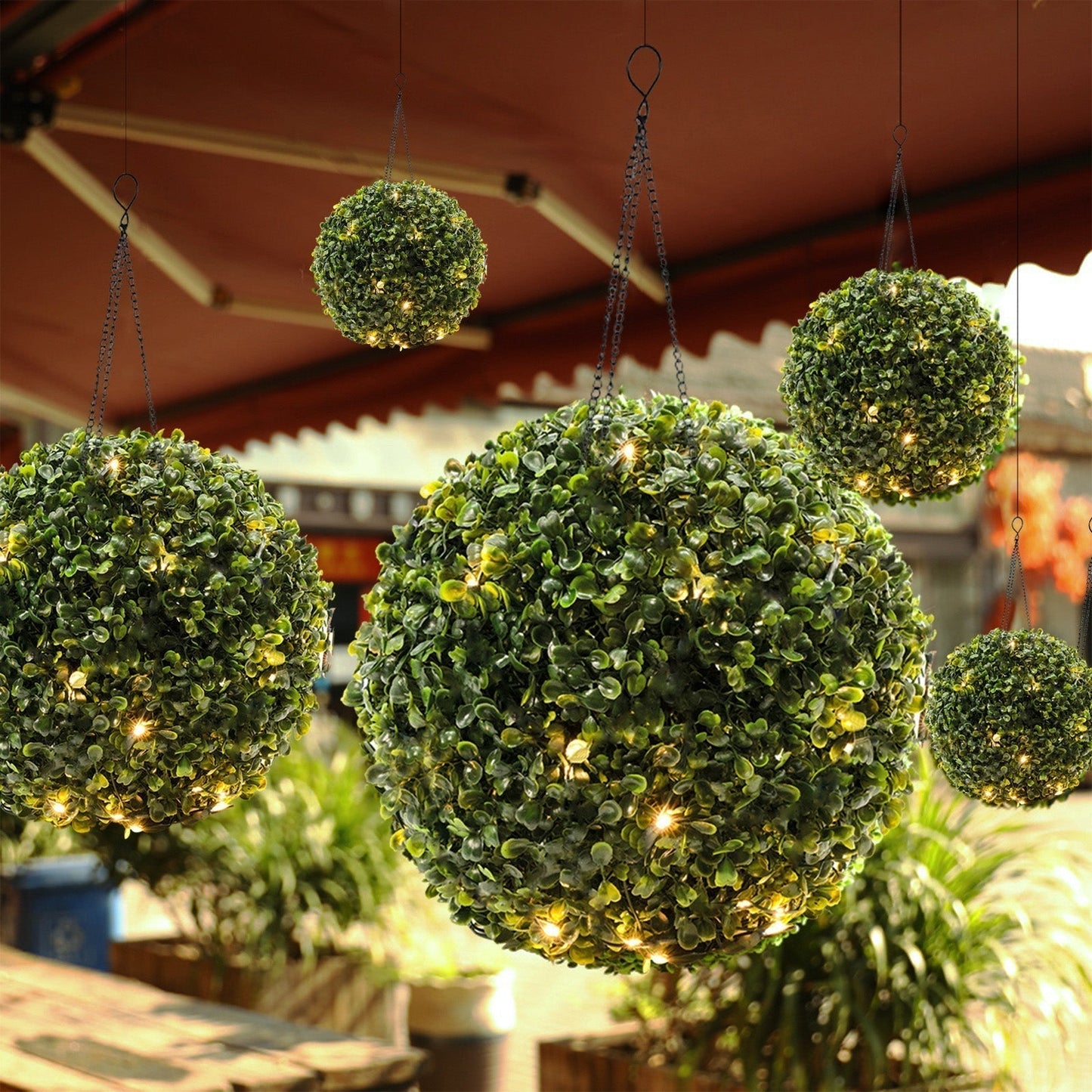 Floroux LED Solar Lamp | Grass Ball Design | Waterproof | Solar Energy | Garden Lighting