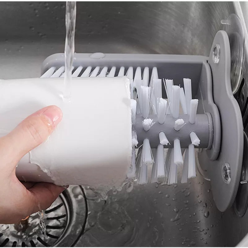 Brosse de nettoyage en verre à poils doubles