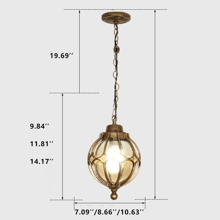 Floroux Retro Outdoor LED Suspension Luminaire | Étanche | Design en forme de boule | Jardin & Extérieur