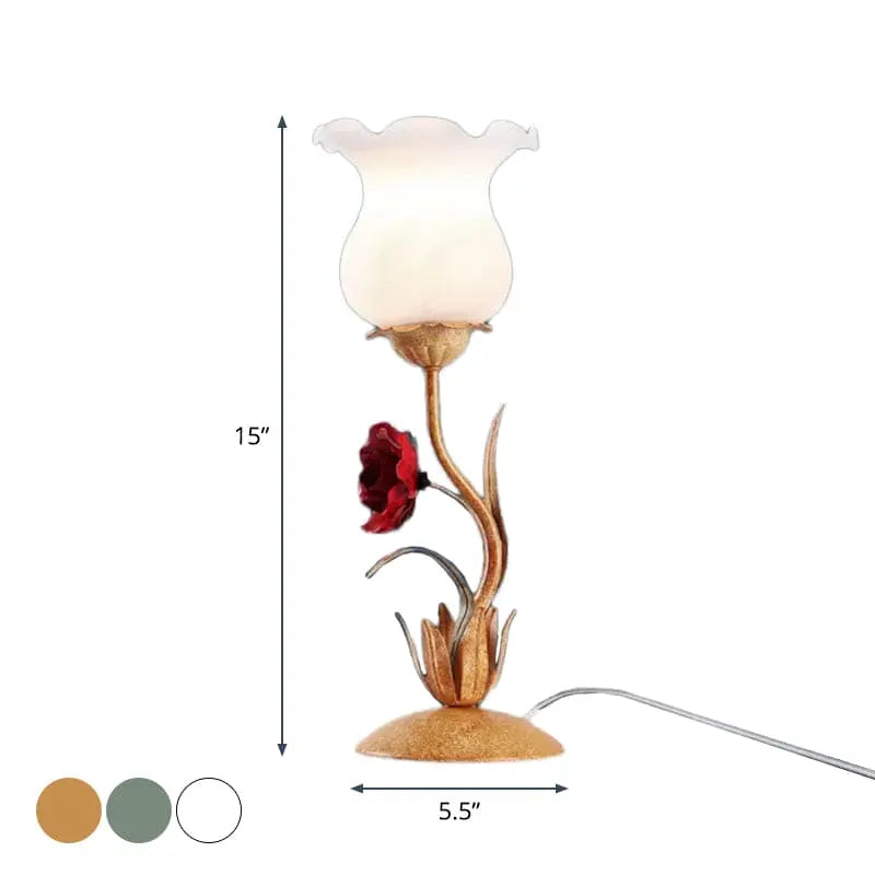 FleurieLuxe - Lampe de Table avec Design Floral pour Commode