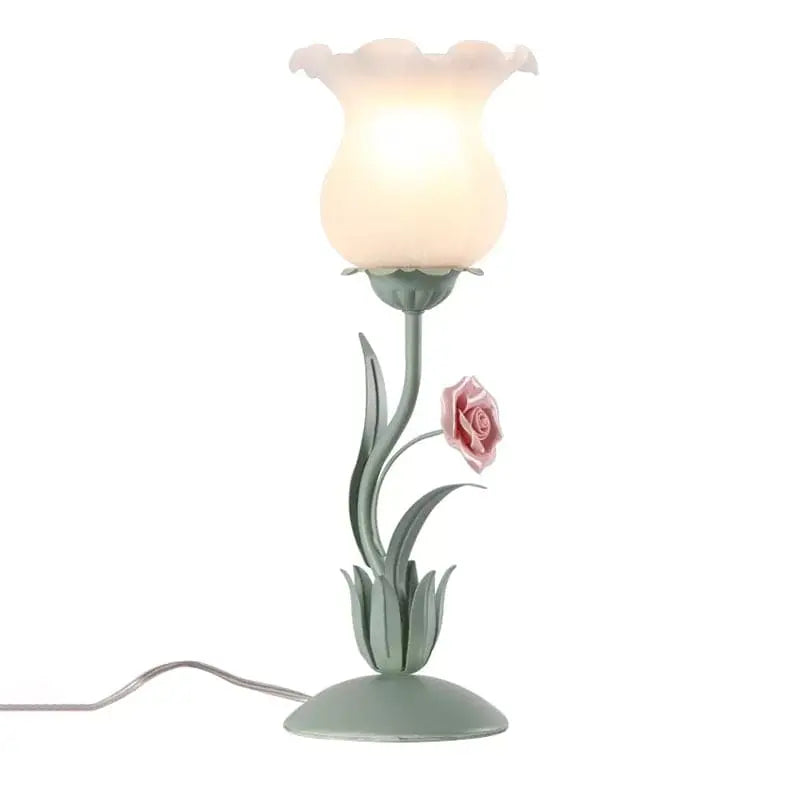 FleurieLuxe - Lampe de Table avec Design Floral pour Commode