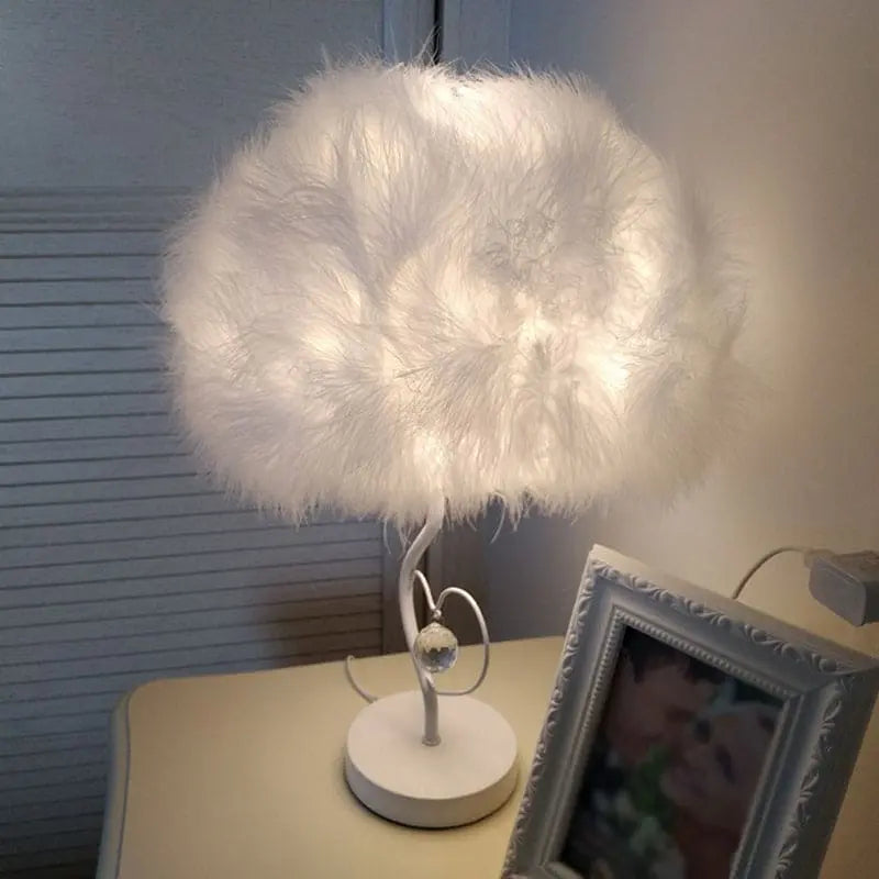EvoNuage - Lampe de Table Plume Scandinave