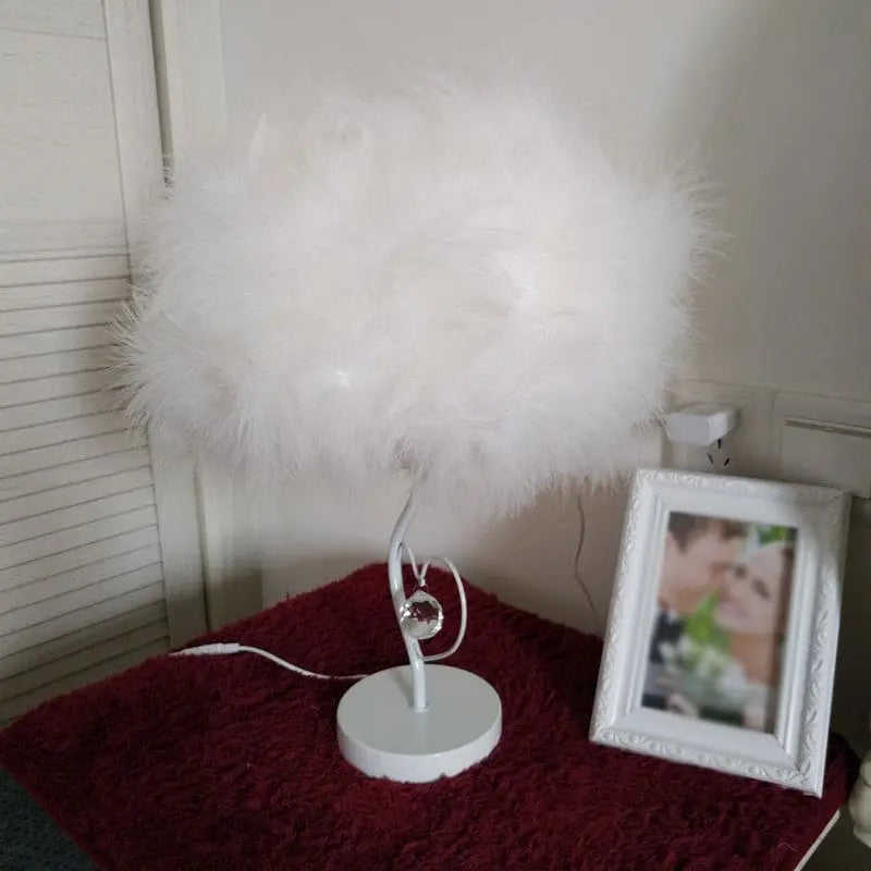 EvoNuage - Lampe de Table Plume Scandinave