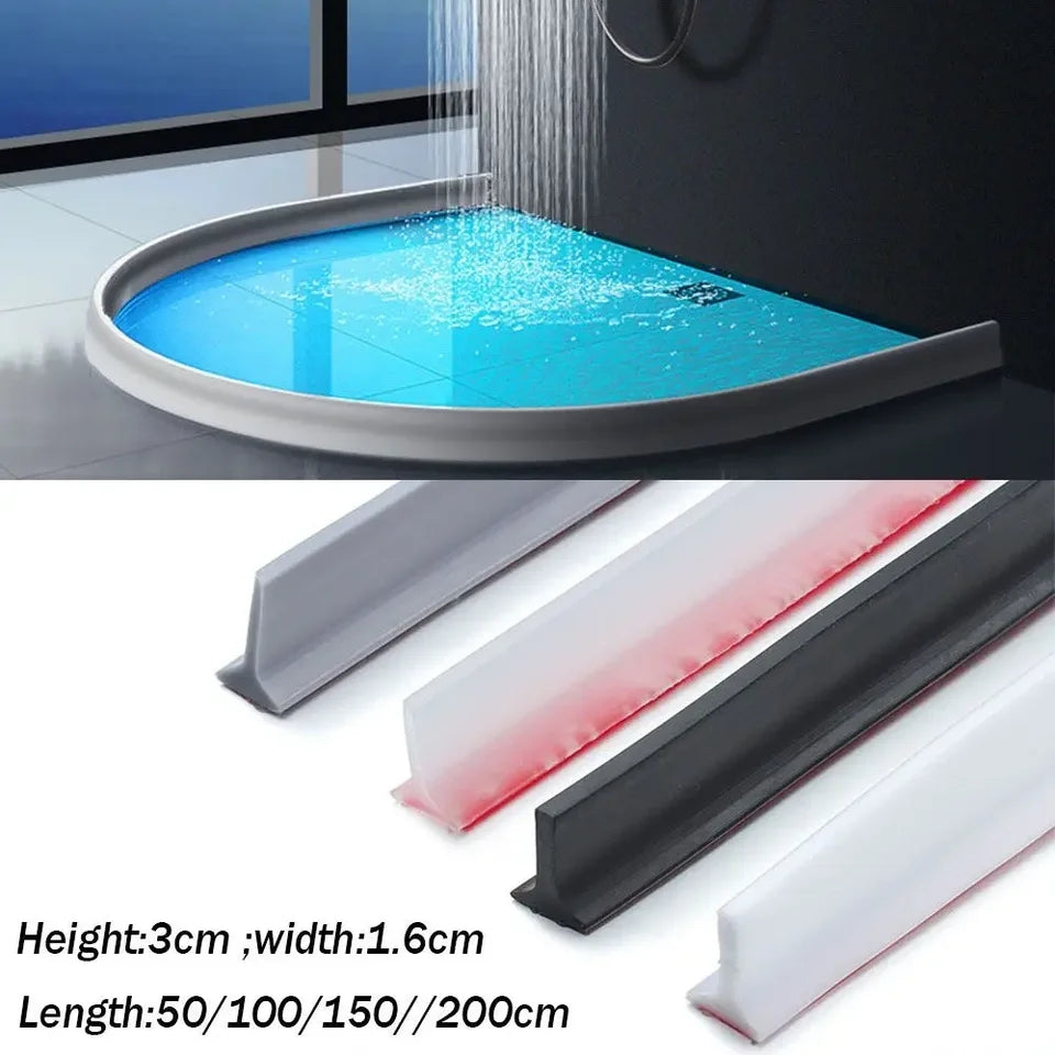 Barrière/stoppeur d'eau en silicone pour salle de bain