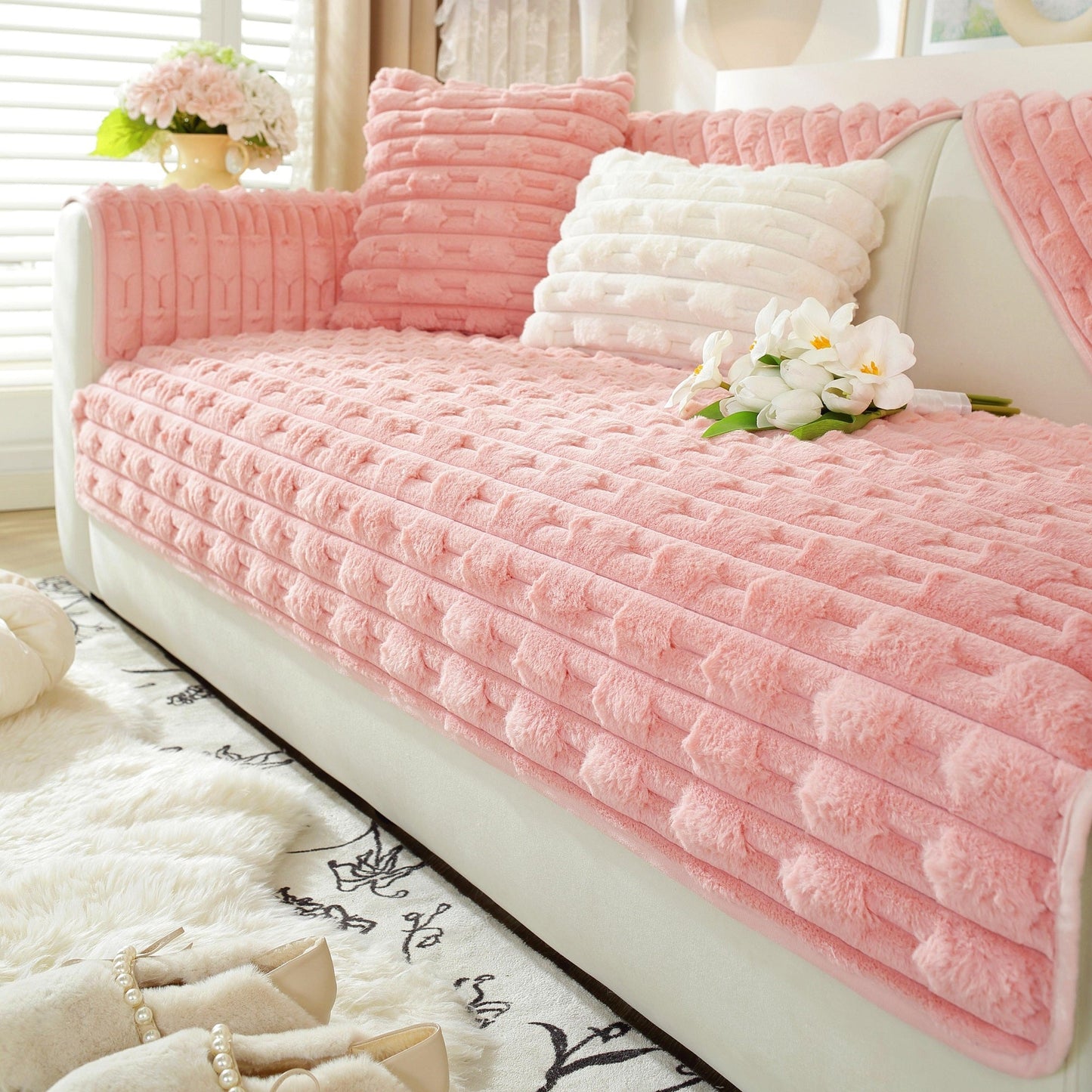 Tapis sofa en peluche moelleux Rabbit