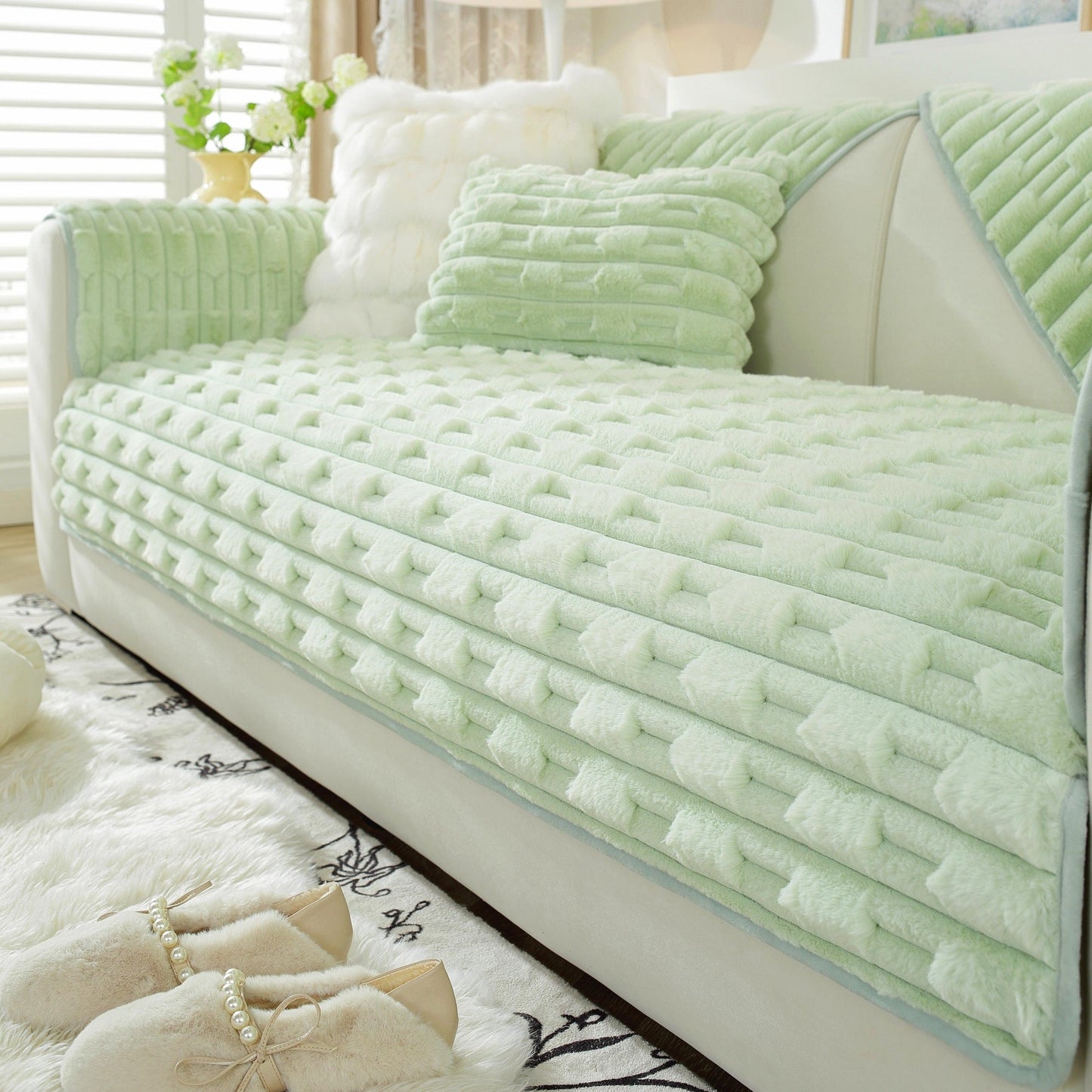 Tapis sofa en peluche moelleux Rabbit