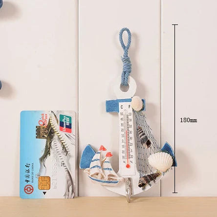 Floroux - Thermomètre en bois à ancre