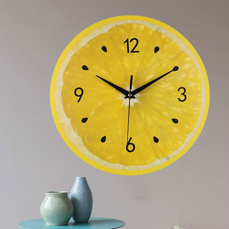 Horloge mural inspiré par le citron pour une cuisine joyeuse