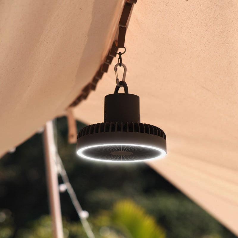 Ventilateur de camping portable avec lanterne LED