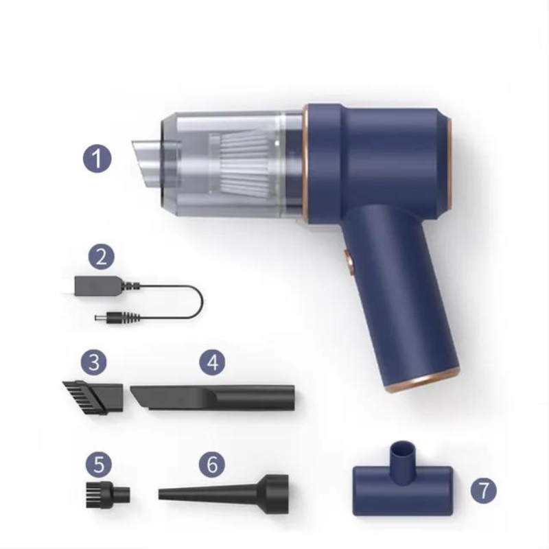TurboClean | Aspirateur de voiture sans fil puissant 2-en-1