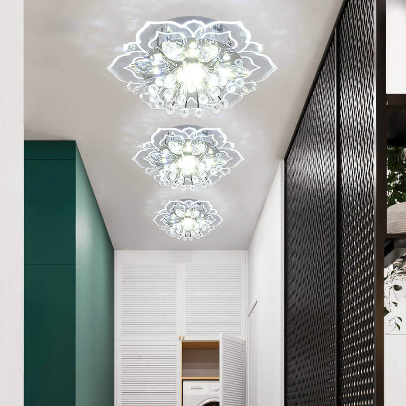 Floroux LED Crystal Ceiling Light | Flower Shape | Modern Design | Energy Saving | Decorative Lighting
