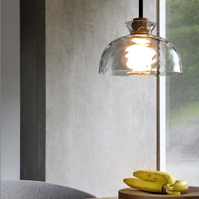 Floroux Suspension Nordique | Verre Ribé | 1-Lumière | Design Scandinave | Décoration d'intérieur
