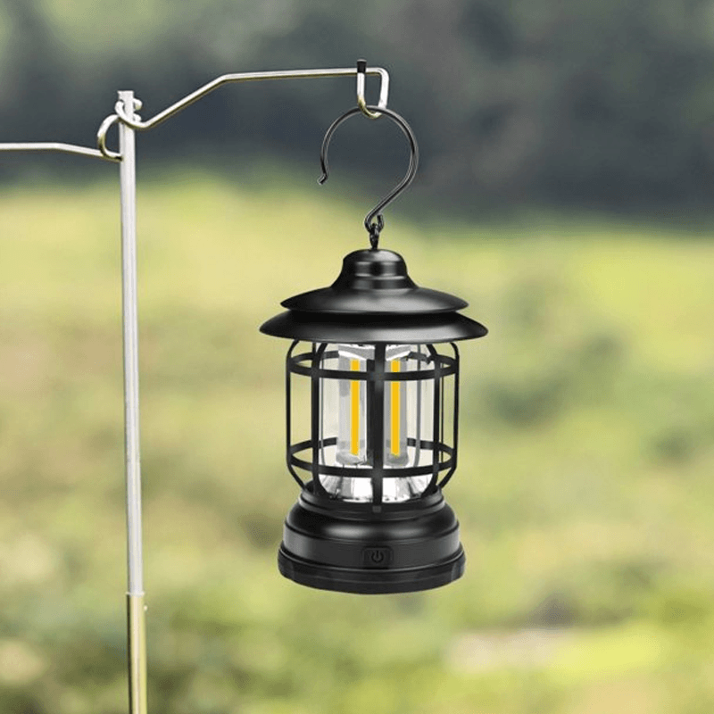 ÉclaireurVintage Lampe de jardin - Lampe portable rétro pour aventures en plein air