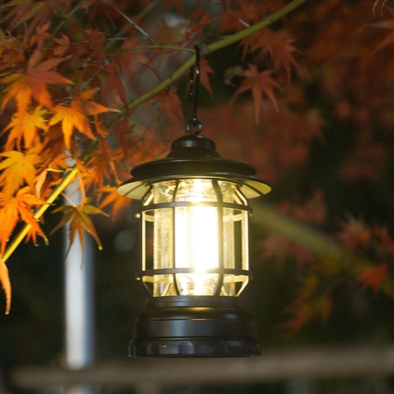 ÉclaireurVintage Lampe de jardin - Lampe portable rétro pour aventures en plein air