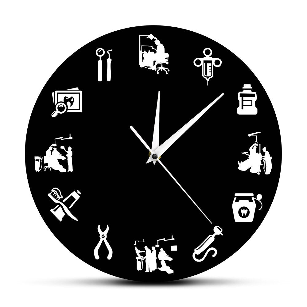 Horloge Murale Floroux-Design - Horloge Élégante pour Pratiques Dentaires