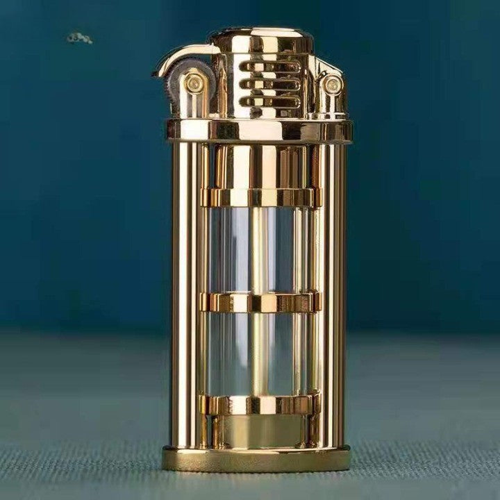 Transparent Briquet Floroux | Wind resistant | Gas flame | Elegant design