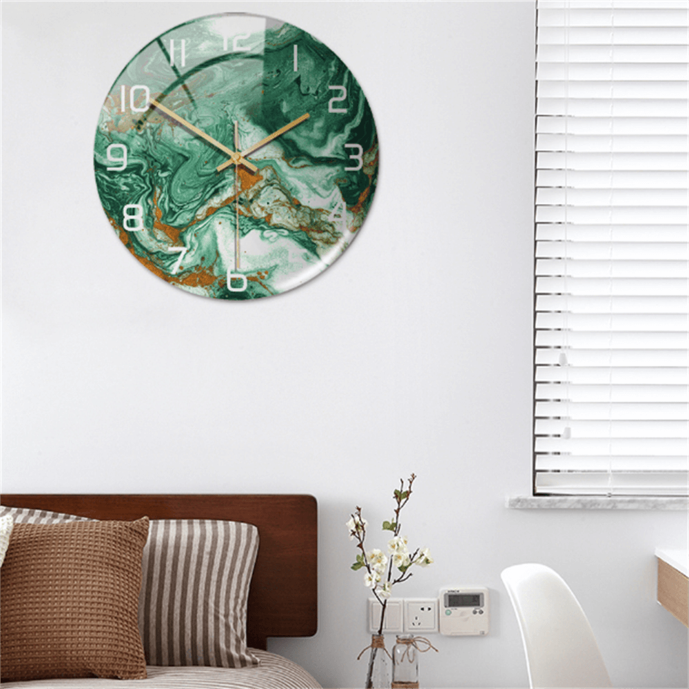 Montre murale en marbre stylé avec mécanisme silencieux