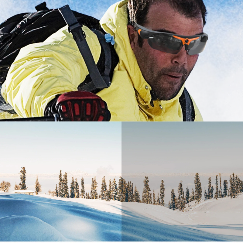 Lunettes polarisées – Caméra HD 1080P pour aventures en plein air