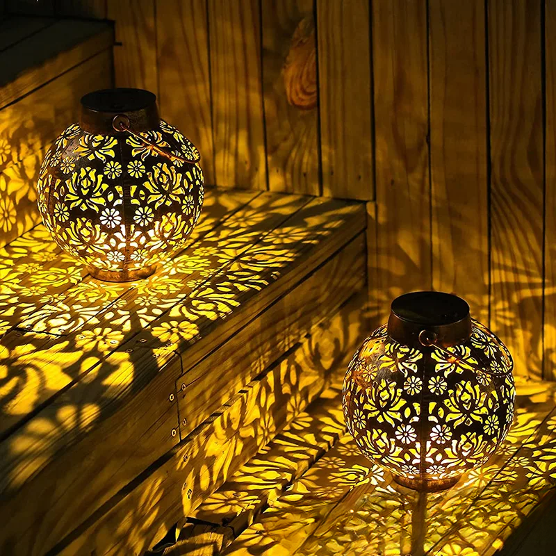 Floroux – Lampe solaire artistique pour extérieur élégant