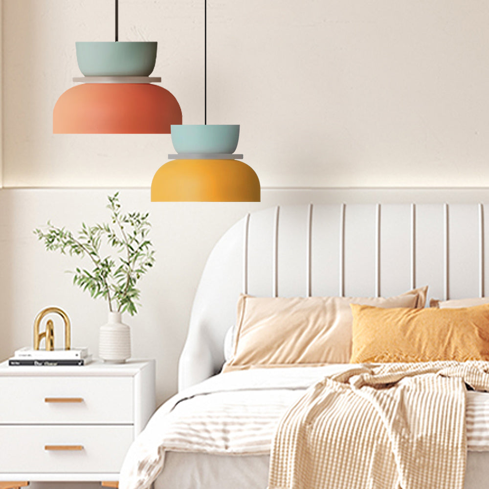 Floroux Luminaire Pendentif Scandinave à Blocs de Couleurs
