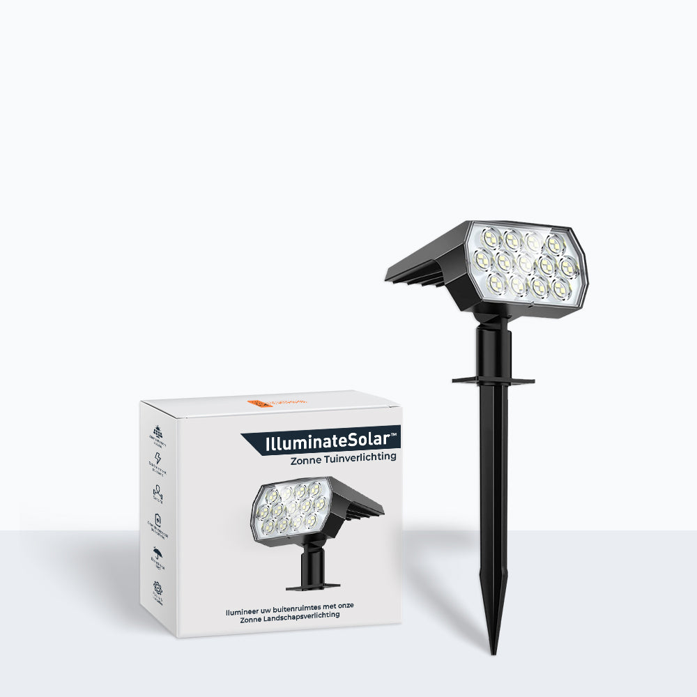 ÉclatSolaire – Lampe de jardin solaire élégante avec éclairage LED