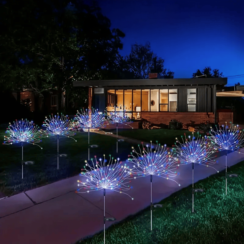 Feu d'artifice lumineux | 60 LEDs pour une décoration de jardin magique