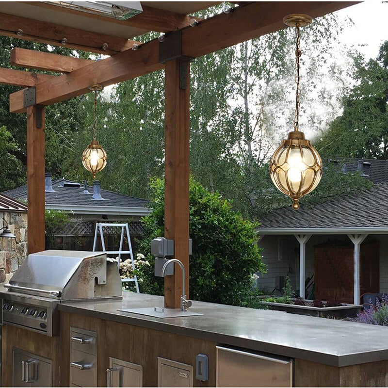 Floroux Retro Outdoor LED Suspension Luminaire | Étanche | Design en forme de boule | Jardin & Extérieur