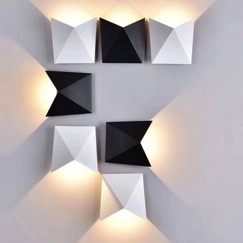 EcoLume – Applique LED moderne minimaliste en origami avec 1 lumière