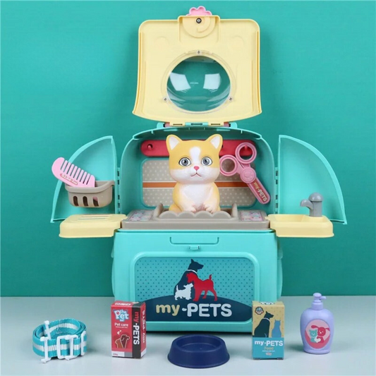 Pet Paradise - Ensemble de soins pour animaux portable pour enfants