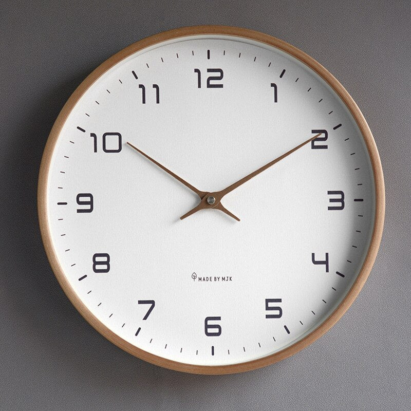 EinzigHolz - Horloge Murale de Simplicité Scandinave