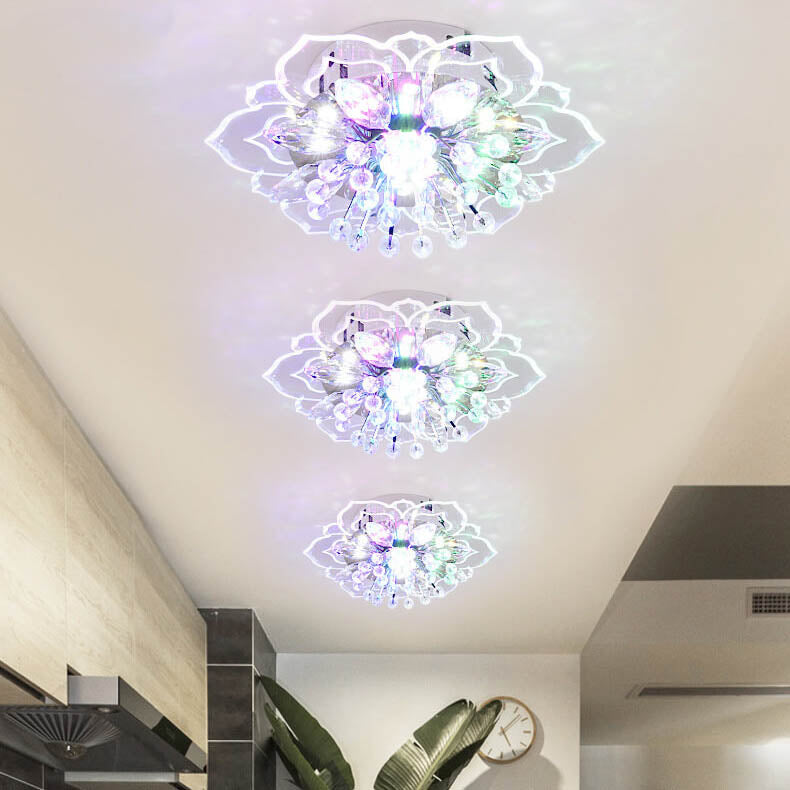 Floroux LED Crystal Ceiling Light | Flower Shape | Modern Design | Energy Saving | Decorative Lighting