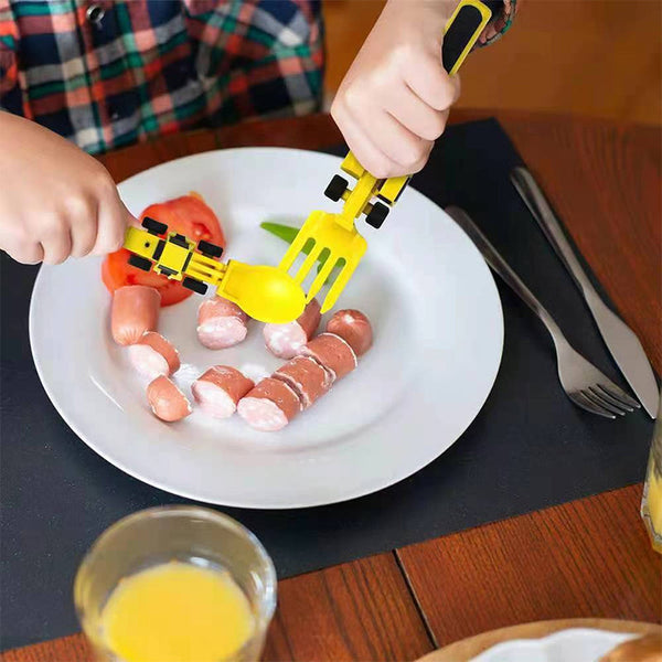 ConstructoFork - Ensemble de couverts pour enfants robuste pour la construction
