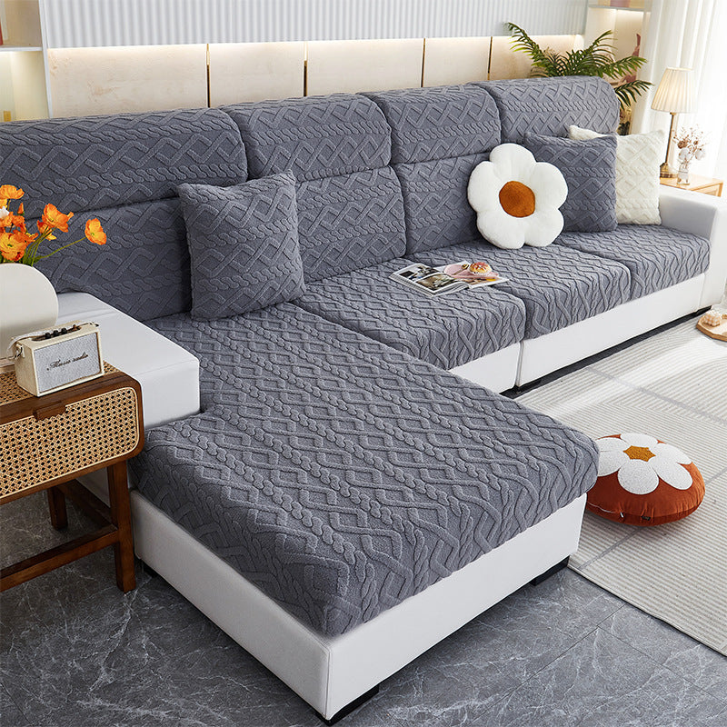 Housse de canapé sectionnel géométrique extensible Housse d'oreiller