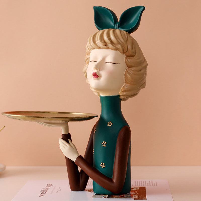Plateau Floroux Fille Figurine Porte-clés