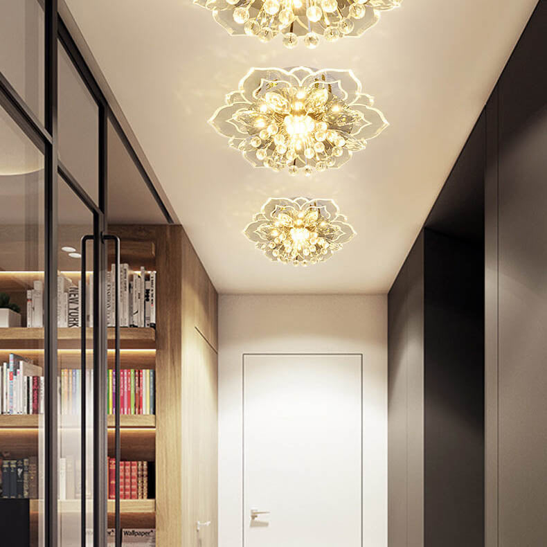 Floroux LED Crystal Ceiling Light | Flower Shape | Modern Design | Energy Saving | Decorative Lighting