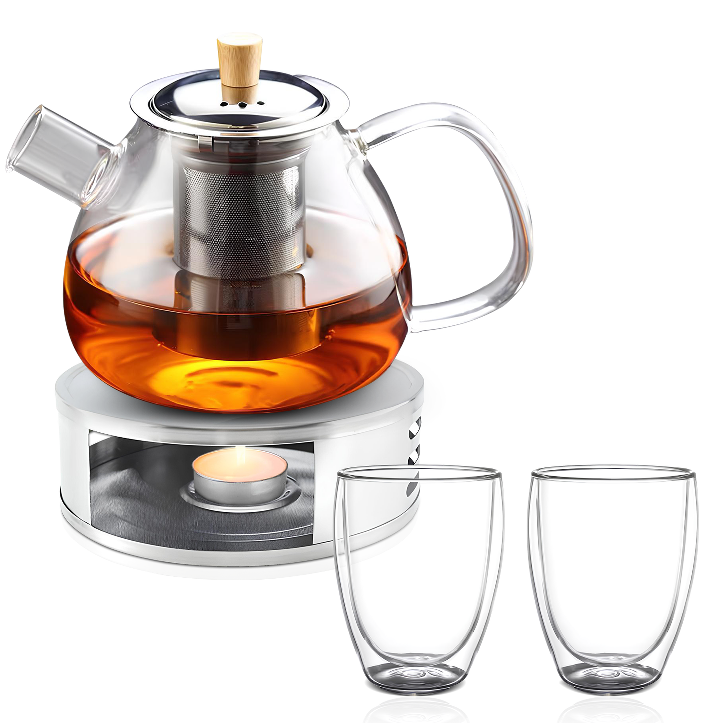 Théière élégante avec filtre - TeaFusion